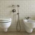 Devon MARK17BR Гигиенический душ с держателем, шлангом и выпуском из стены, с ручкой белой