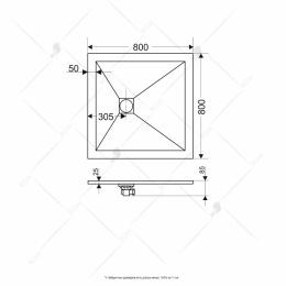 Душевой поддон RGW Stone Tray 16152088-01 квадратный