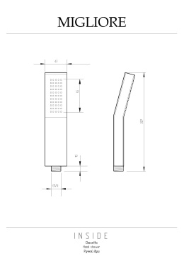 Migliore Inside 30887 Ручной душ, антикальций, пластик, хром