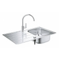 Мойка для кухни GROHE K200 31562SD1 из нержавейки комплект со смесителем, нержавеющая сталь