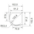 Душевой уголок Jacob Delafon Indigo E44R9009A-GA, 90 х 90 см правый, стекло прозрачное