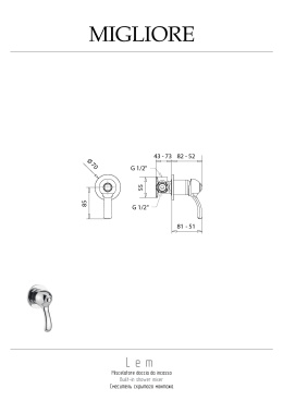 Migliore Lem 25877 Смеситель скрытого монтажа, хром