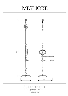 Migliore Elisabetta 17046 Стойка высокая H170 см, хром