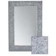 Зеркало AURA с рамой из хрустального стекла, цвет серебро глянец, с подсветкой