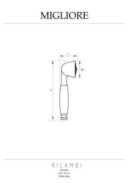 Migliore Ricambi 30880 Ручной душ, латунь, хром