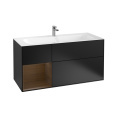 Villeroy Boch Finion F060GNPD Тумба под раковину 1196х498 мм (walnut veneer/black matt)