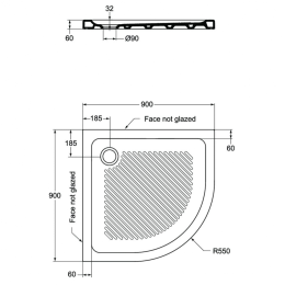 Душевой поддон 90X90 см Ideal Standard CONNECT T266901