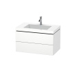 Тумба с раковиной 80 см Duravit L-Cube LC6927O1818, белый