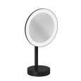 Настольное косметическое зеркало KLUDI Vela R 5899539F с подсветкой Ø 202 мм (чёрный матовый)