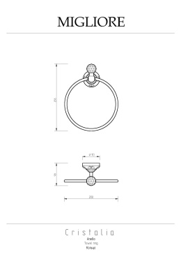 Migliore Cristalia 16805 Кольцо, хром SWAROVSKI