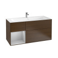 Villeroy Boch Finion F060GJGN Тумба под раковину 1196х498 мм (light grey matt/walnut veneer)