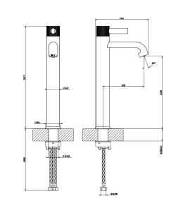 Смеситель для раковины Gessi Inciso (58004#031) хром