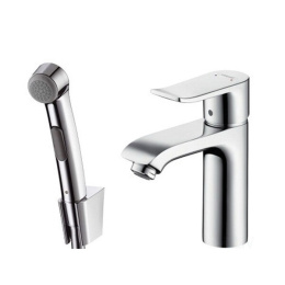 Смеситель для раковины Hansgrohe Metris 31285000 с гигиеническим душем Хром