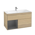 Villeroy Boch Finion G030GKPC Тумба под раковину 996х498 мм (anthracite matt/oak veneer)