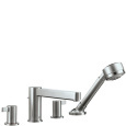 Hansgrohe Axor Steel 35454800 Смеситель ванны для монтажа на плиточный бортик (нерж.сталь)