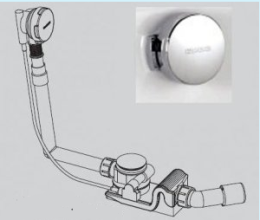 Слив-перелив Kaldewei Comfort-Level мод 4004 687770670001, хромированная крышка перелива