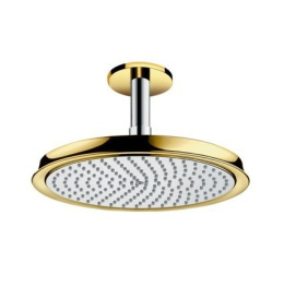 Верхний душ с кронштейном 27405090 Hansgrohe Raindance Classic 240 (золото, хром)